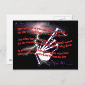 Een Piper is gemaakt (bliksem) Briefkaart (Voorkant / Achterkant)