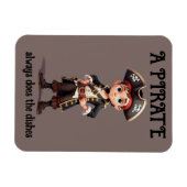 Een piraat doet de gerechten personaliseren magnee magneet (Horizontaal)