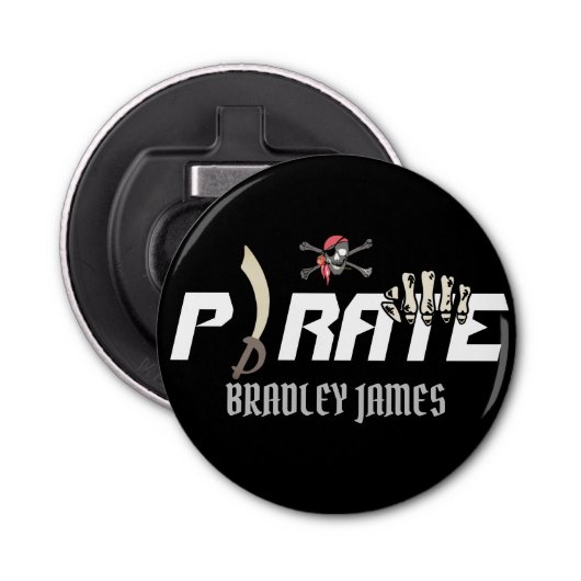 Een piraat | International Talk Like a Pirate Day Button Flesopener (Voorkant)