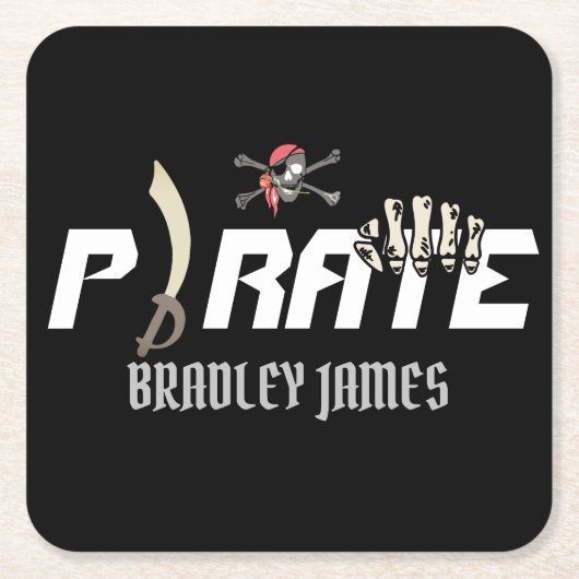 Een piraat | International Talk Like a Pirate Day Kartonnen Onderzetters (Voorkant)