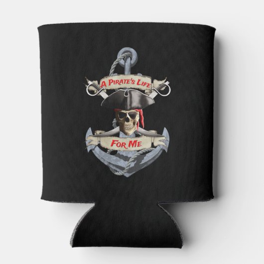 Een piraat leven voor mij blikjeskoeler (Achterkant)