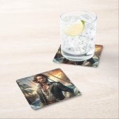 Een piraat van een schip kartonnen onderzetters (Insitu)