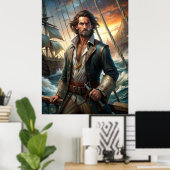 Een piraat van een schip poster (Thuiskantoor)