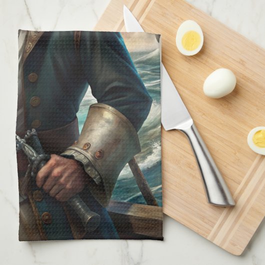 Een piraat van een schip theedoek (Quarter Fold)