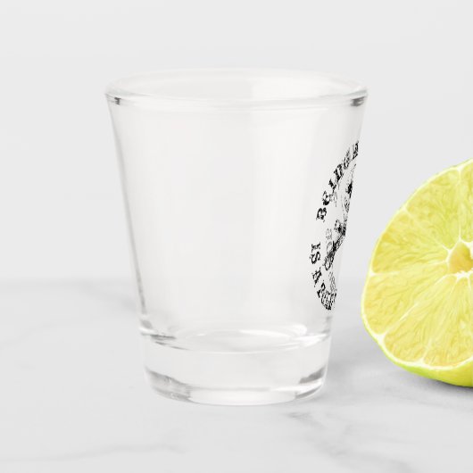 Een piraatleven fulltimeSKULL-hot Glass Shot Glas (Links)