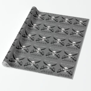"Een piraatleven voor ... !" Gepersonaliseerde Gif Cadeaupapier