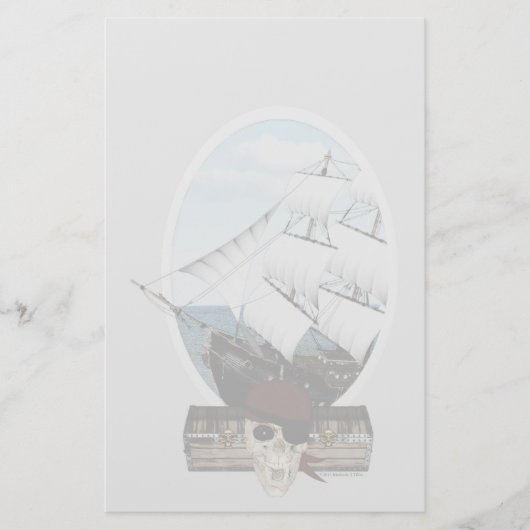 Een piraatschip briefpapier (Voorkant)