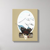 Een piraatschip canvas afdruk (Voorkant)