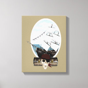 Een piraatschip canvas afdruk