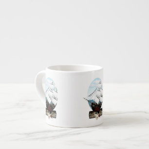 Een piraatschip espresso kop