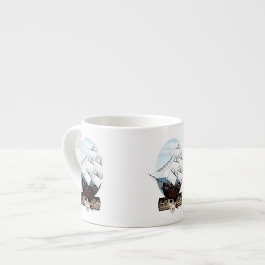 Een piraatschip espresso kop (Links)
