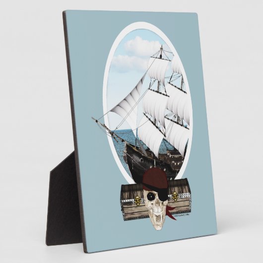 Een piraatschip fotoplaat (Zijkant)