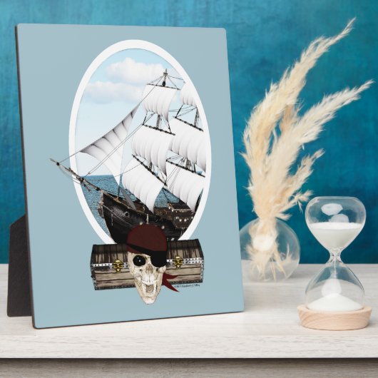 Een piraatschip fotoplaat (Zijkant)