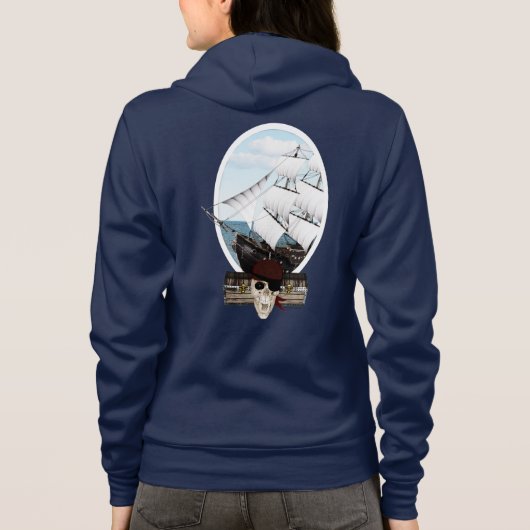 Een piraatschip hoodie (Achterkant)