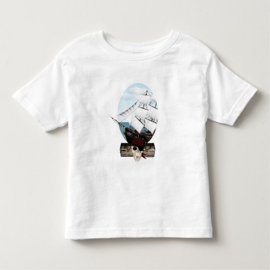 Een piraatschip kinder shirts (Voorkant)