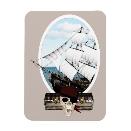 Een piraatschip magneet (Verticaal)