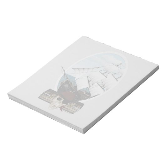 Een piraatschip notitieblok (Linkerzijde)