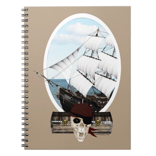 Een piraatschip notitieboek (Voorkant)