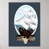 Een piraatschip poster (Voorkant)
