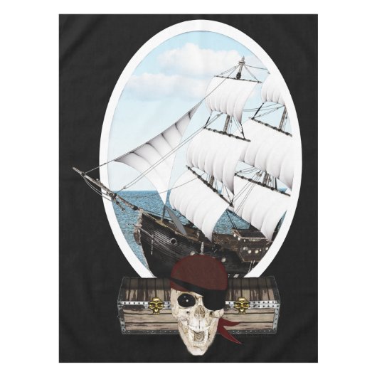 Een piraatschip tafelkleed (Voorkant)