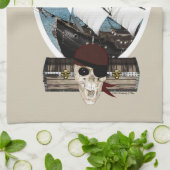 Een piraatschip theedoek (Gevouwen)