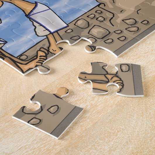 Een piramide bouwen legpuzzel (Zijkant)