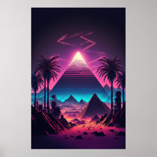 Een piramide in de Neon Sands Poster