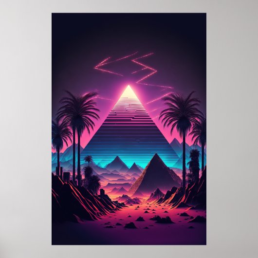 Een piramide in de Neon Sands Poster (Voorkant)