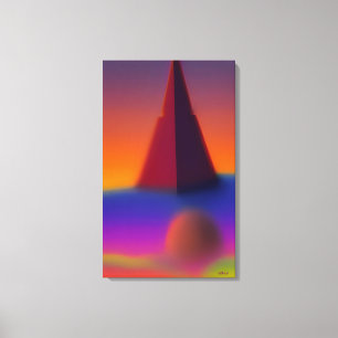 Een piramidedroom beramen canvas afdruk
