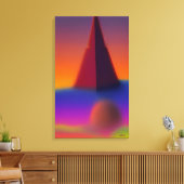 Een piramidedroom beramen canvas afdruk (Insitu (Woonkamer))