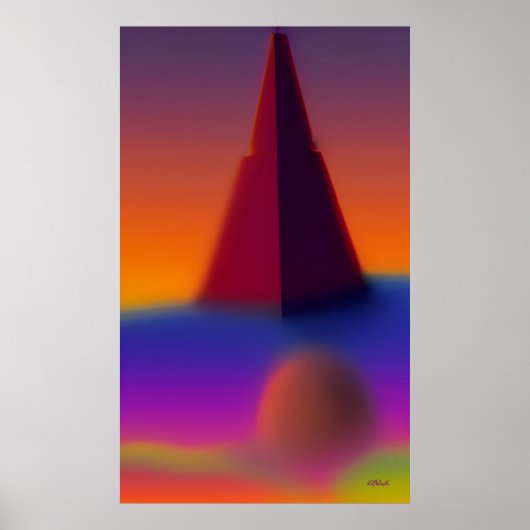 Een piramidedroom beramen poster (Voorkant)