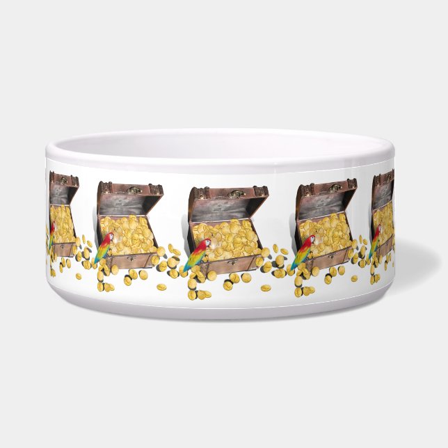 Een piraten schatkist voerbakje (Voorkant)