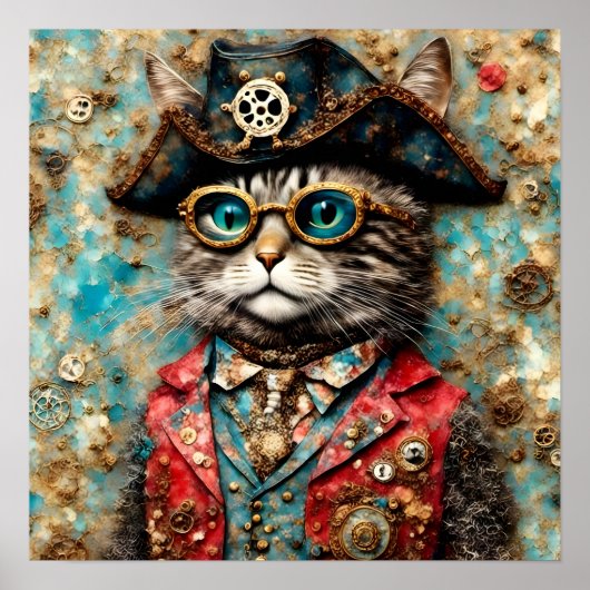 Een piratenkat poster (Voorkant)