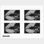 Een piratenkus rechthoekige sticker (Vel)