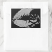 Een piratenkus rechthoekige sticker (Tas)