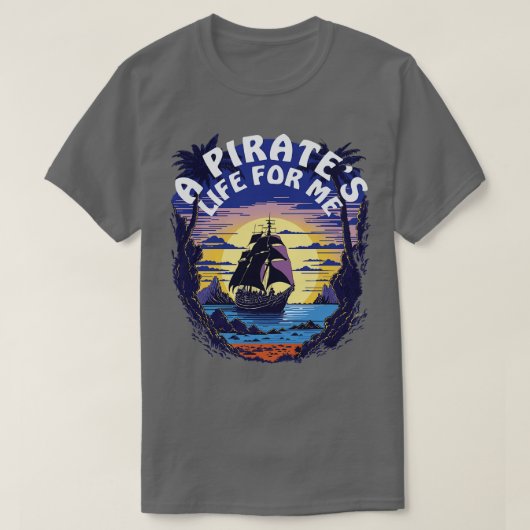 Een piratenleven voor mij piratenschip t-shirt (Design voorkant)