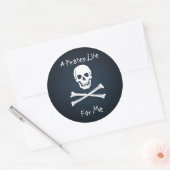 Een Piratenleven voor mij Ronde Sticker (Envelop)
