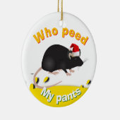 Een pissboy kerst keramisch ornament (Rechts)