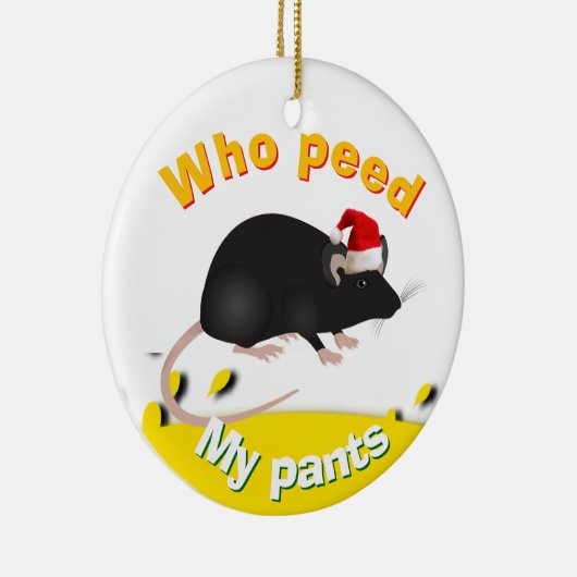 Een pissboy kerst keramisch ornament (Rechts)