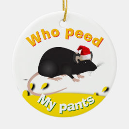 Een pissboy kerst keramisch ornament