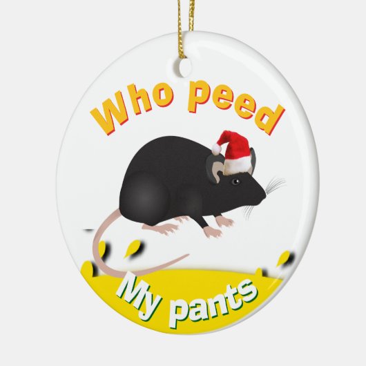 Een pissboy kerst keramisch ornament (Links)