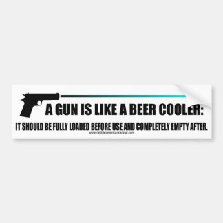 Een pistool is als een bierkoeler-bumpersticker bumpersticker