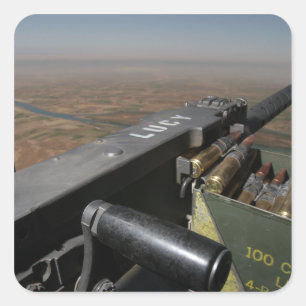 Een pistool van 50 kaliber vierkante sticker