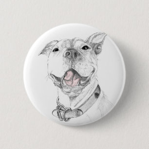 Een Pit Bull Glimlach Ronde Button 5,7 Cm