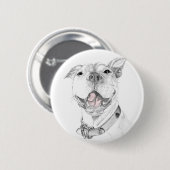 Een Pit Bull Glimlach Ronde Button 5,7 Cm (Voorkant /achterkant)