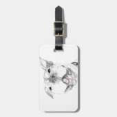 Een Pit Bull Smile Bagagelabel (Voorkant verticaal)