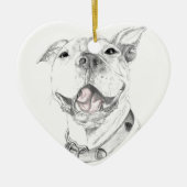 Een Pit Bull Smile Keramisch Ornament (Voorkant)