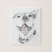 Een Pit Bull Smile Legpuzzel (Verticaal)