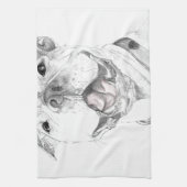 Een Pit Bull Smile Theedoek (Verticaal)