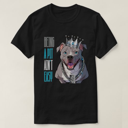 Een pit (pooier) zijn is niet makkelijk Pitbull Fu T-shirt (Design voorkant)